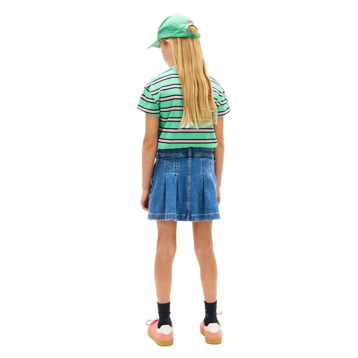 Tommy Hilfiger Girls Denim Pleated Skirt Denim (Truebluedenim) 16 Years