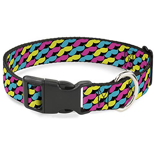 Collar de perro 18-32 Buckle Down de nylon resistente con estampado geométrico negro 2