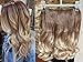 17 Inches 120grams Thick One Piece Half Head Wavy Curly Ombre Clip in Hair Extensions (Col. Light brown/sandy blonde) DL