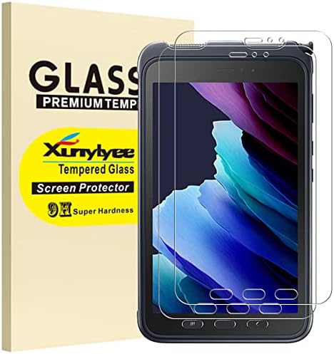 [2 Pack] XunyLyee Screen Protector for Samsung Galaxy Tab Active 3 (8.0 Inch), Tempered Glass Film for Galaxy Tab Active3 SM-T570/SM-T575/SM-T577 Anti-Scratch Easy Installation