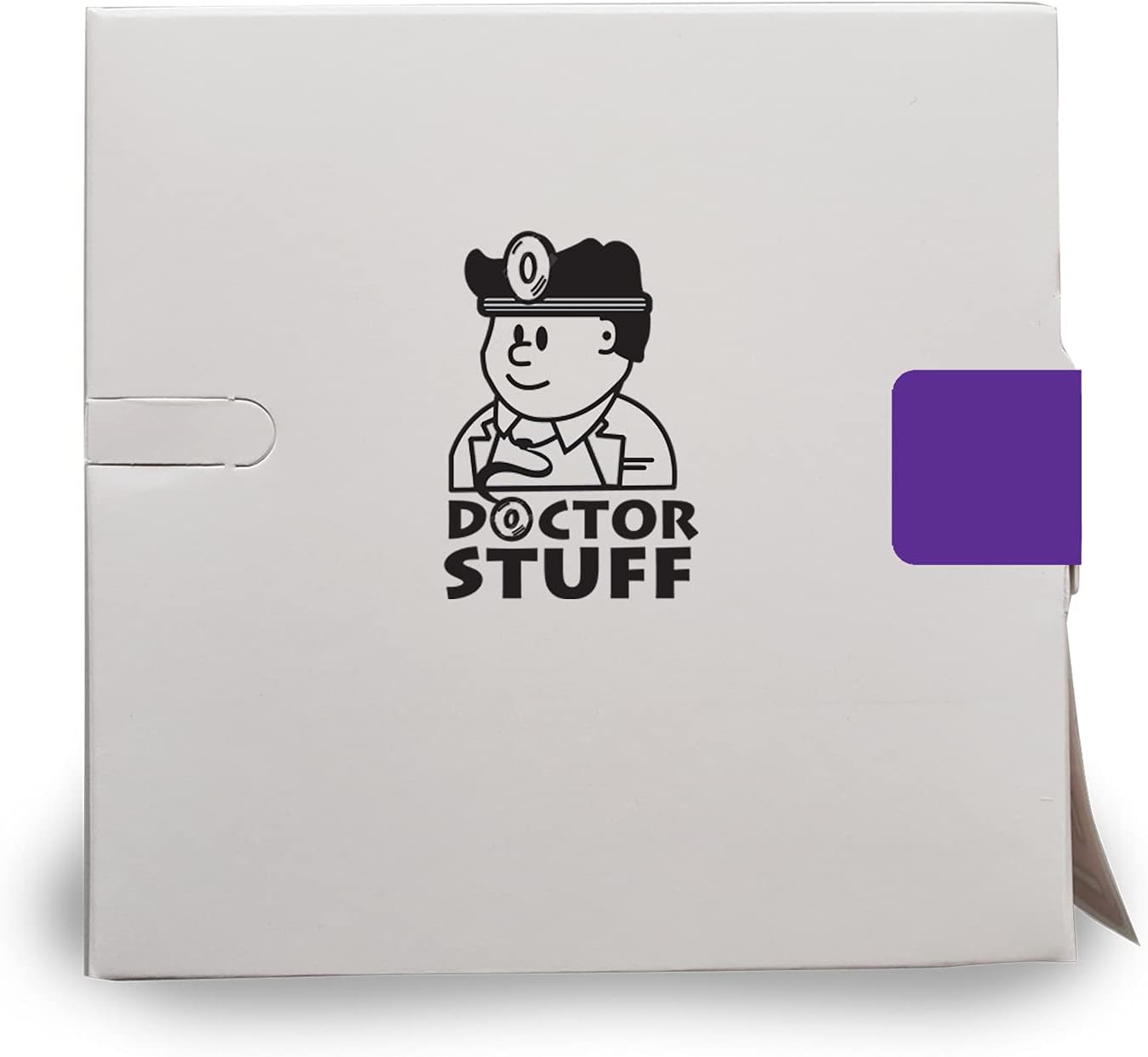 Doctor Stuff - Solid Color File Folder Labels, Tab Series, Vinyl Solid Purple Stickers, 1/2" x 1", Roll of 1000 Labels