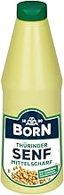 Born Mustard | Original German Thuringia Bratwurst Sauce | Yellow Mustard Slightly Hot For Grilled Sausages | 1000ml – imported by DFB
