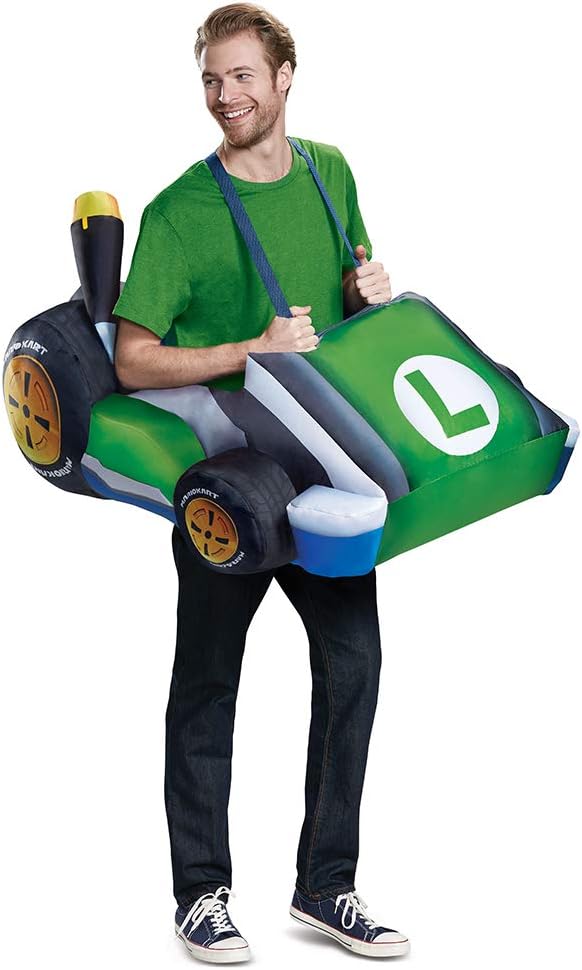 Nintendo Super Mario Costume, Mario Kart Inflatable Costume Adult One Size