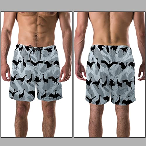 Maillots de bain pour hommes de plage imprimé oiseaux HadHfun - 3