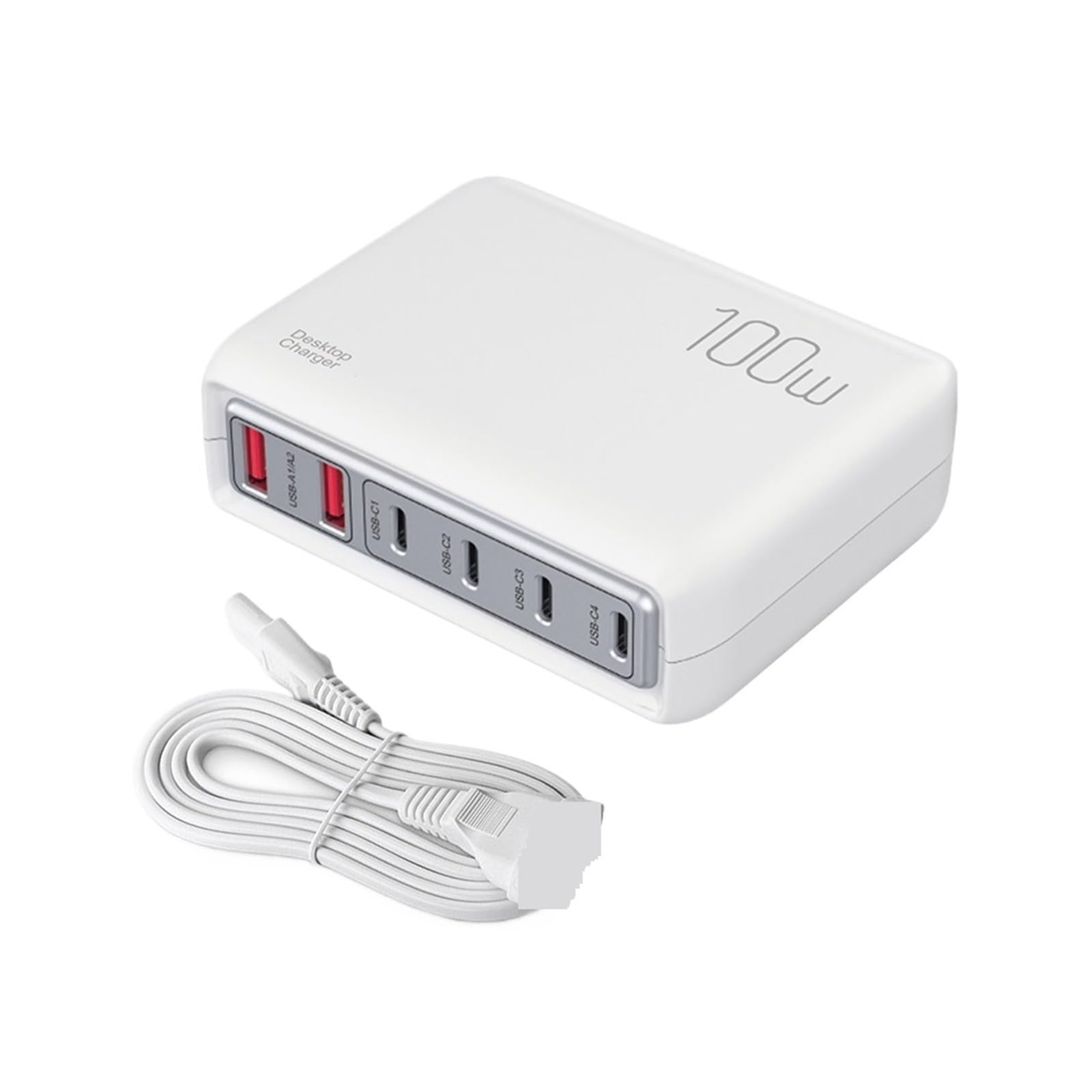 Ładowarka USB 100 W Typu C PD Szybkie Ładowanie Wiele 6 Portów Stacja Ładująca Biurkowa Ładowarka Do Telefonu Szybki Sejf