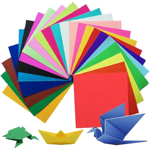 Origami Paper 200 Sheets 15x15cm Double Sided 20 Vibrant Colors Square Craft Paper 70gsm Foldable Paper for Kids School DIY Art Projects and Adult Handmade Crafts