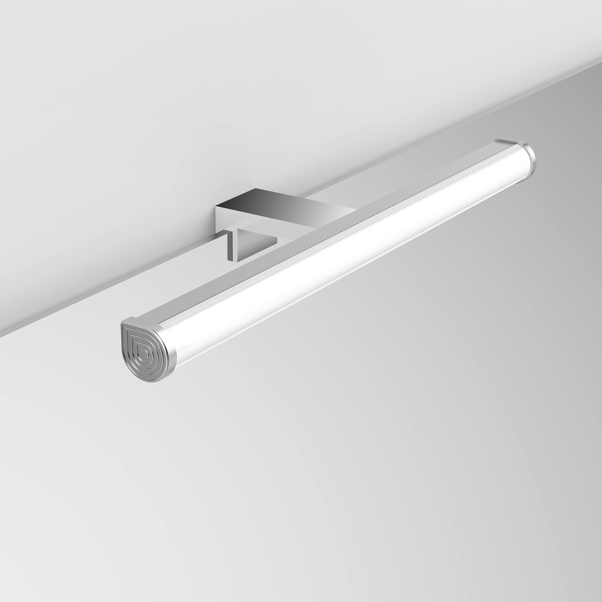 Lámpara de Espejo Baño 40 cm 10W 1200LM 230V Blanco Frío 4000K,IP44 Clase II Lámpara de Espejo de baño Delgada,Abrazadera en el Espejo/Gabinete/Iluminación de Pared