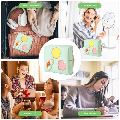 Image of airogym Period Bag for Women, Sanitary Napkin Storage Bag, PU Leather Sanitary Pad Bags for Panty Liners, Tampons, Menstrual Cup Pouches, Sanitary Pads Organizer with Zipper