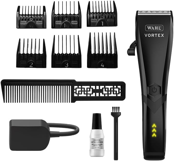 WAHL バリカン USB充電式 黒 Wahl ボルテックス プロフェッショナルヘアトリマー 6,000 RPM