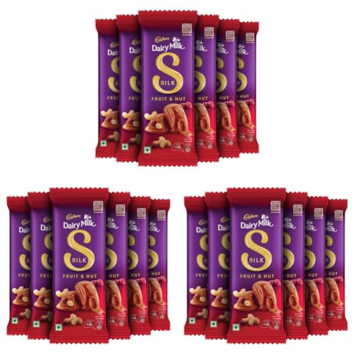 Image of Cadbury Dairy Milk Silk Fruit & Nut Chocolate Bar,55 g (Pack of 18)
