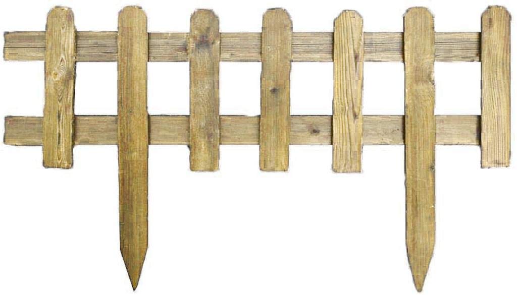 Wooden Fence - Round Top/Decorative Flowerbed Border Edging/Garden Fencing/Barrier Panels/Multipack/landscape boundary / (2)