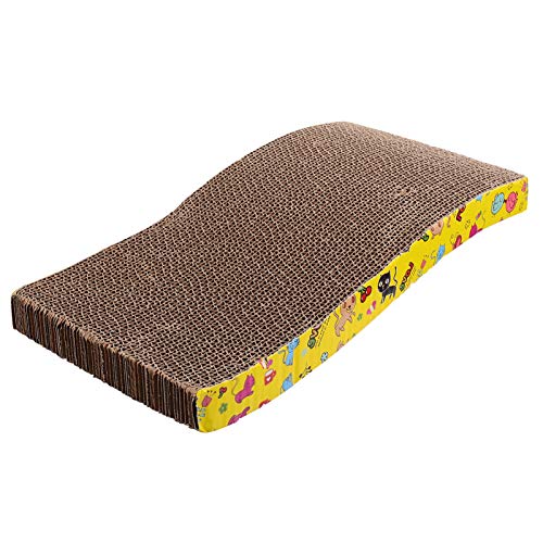 Balacoo — Cama retangular para arranhão para gatos e gatos, raspadinha, para gatinho, cor aleatória,