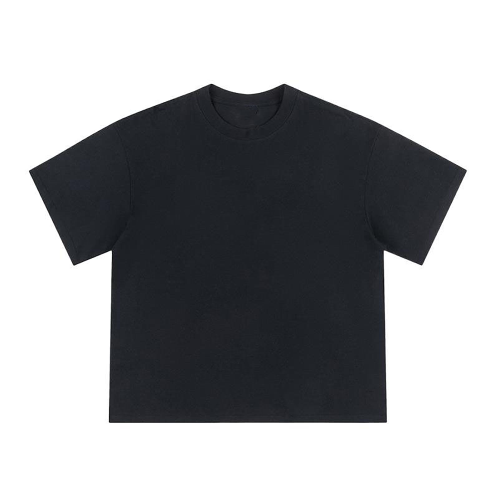 Men's Cotton T-Shirt Summer Round Neck Breathable Casual Loose Short Sleeve Tops