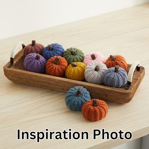 Image of Your Heart's Content Mini Knit Pumpkins Set of 5 (Mini Earth Tone Set) | Fall Tiered Tray Decor, Thanksgiving Table Setting, For Garland, Cozy Vibe