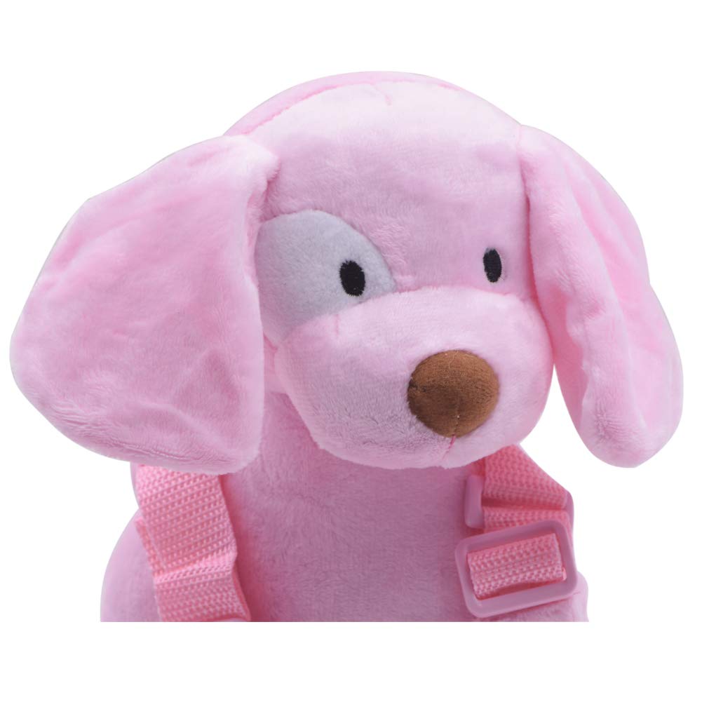 2 en 1 Mono bebé arnés de seguridad mochila niños caminar correa correa correa (rosa perro)
