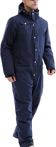 Miniatura 2 de WANLISS Traje de esquí de una pieza para hombre, monos coloridos, trajes de nieve para snowboard, invierno, al aire libre, impermeable, para