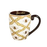 Cypress Home Elegant & Bee-utiful Ceramic Coffee Mug, 18 ounces