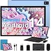 BIEGEDY Tablet Android Tablet 10 Pulgadas, 22GB RAM + 128GB ROM (TF 1TB), 5G+2.4G Dual Band WiFi 6, Widevine L1 / 8000mAh / Octa-Core 2.0 GHz/GMS / 5MP+8MP / BT5.0 / GPS, con Teclado y Raton Azul