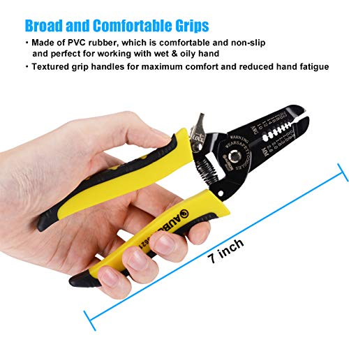 ZUZUAN 2-Pack 10-22 AWG Wire Stripper, Wire Cutter, Gauge Stripper, Wire Stripping Tool and Multifunctional Hand Tool，Professional Handle Design And Refined Craftsmanship - Thumbnail 3