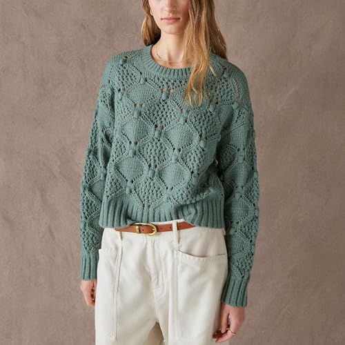Image of Lucky Brand Women's Lucky Brand Women's Open Stitch Pullover Sweater