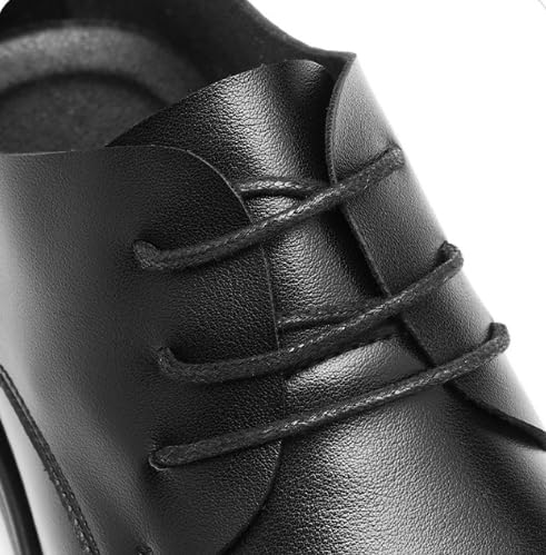 Black Dress Shoes Men Elegant Drawstring Solid Color Party Dressy Sneakers Work Business Lightweight Footwear3