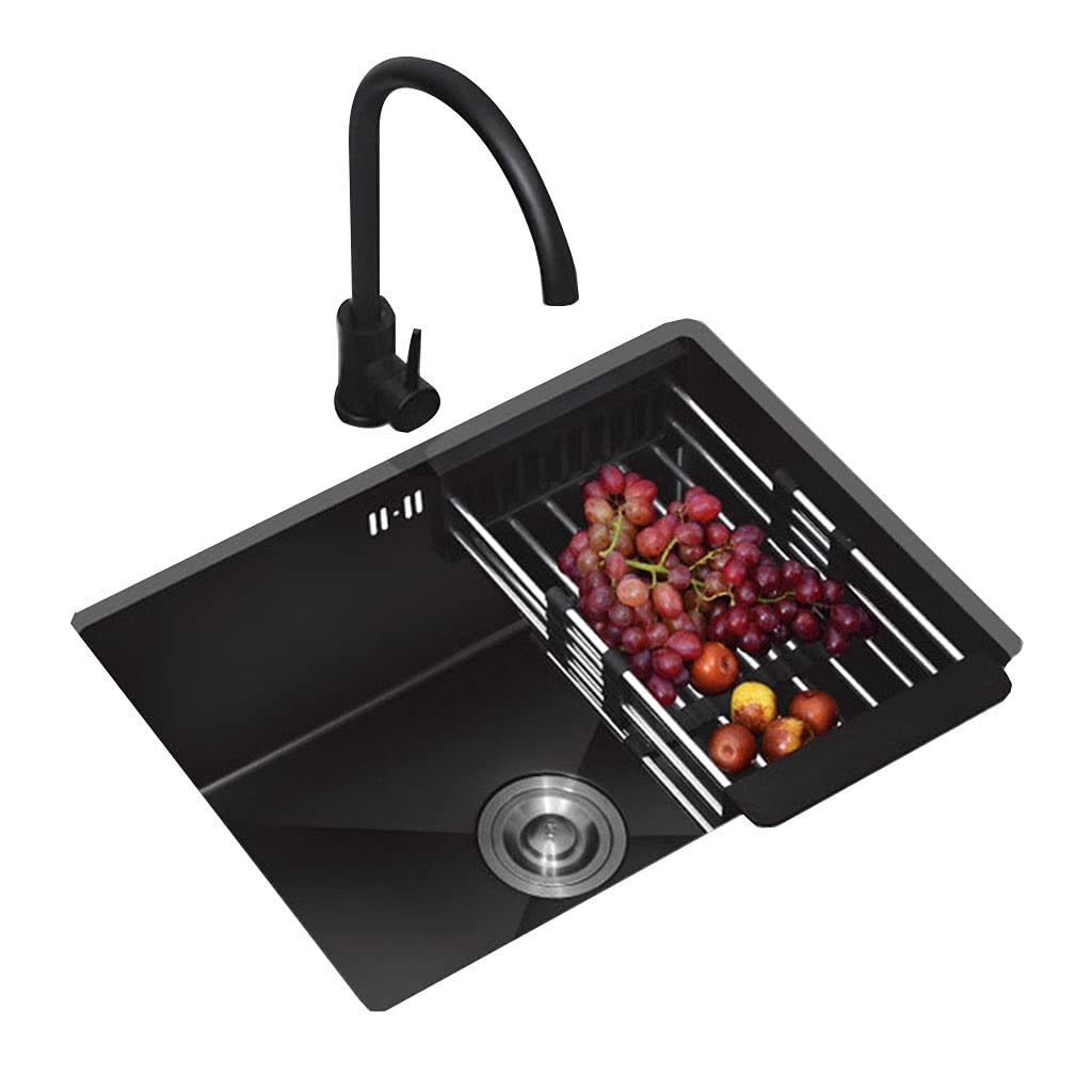 Mini fente simple évier noir pour optimiser les petits comptoirs encombrés