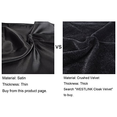 Westlink Cloak With Hood Costume Hooded Cape Cosplay For Men Women Kids (Black, M) #TOP4