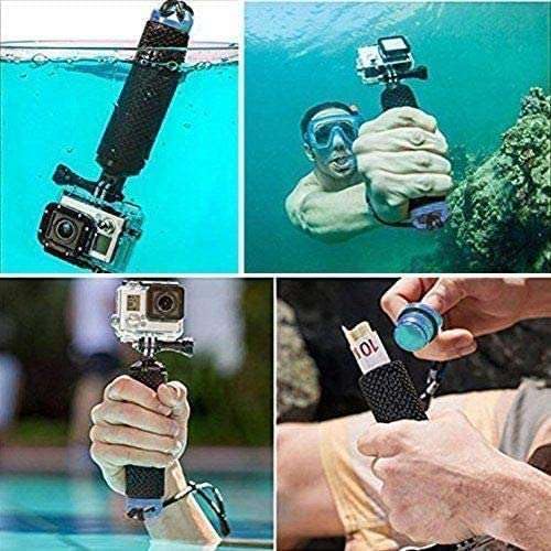 Navitech Floating Hand Tripod Handle Mount Grip - Compatible with Campark X30 Native 4K 60fps 20MP Waterproof Video WiFi Action Camera