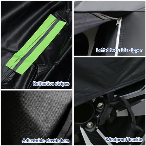 Image of 210D Car Cover 5 Layer Waterproof All Weather Full Exterior Covers for 1960-2023 Beetle with Windproof Strap and Storage Bag