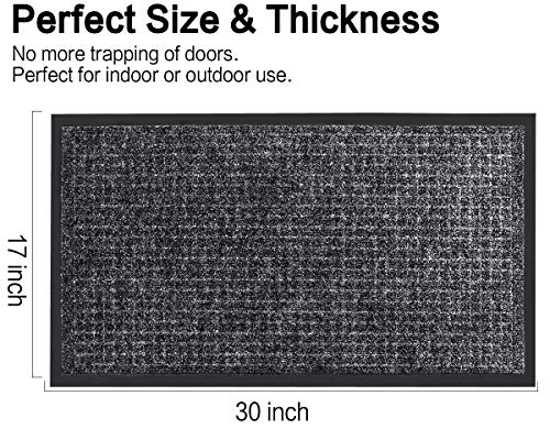 image for M MCIRCO 2-Pack Checkered Door Floor Mat-Indoor Outdoor Rug,Low-Profil