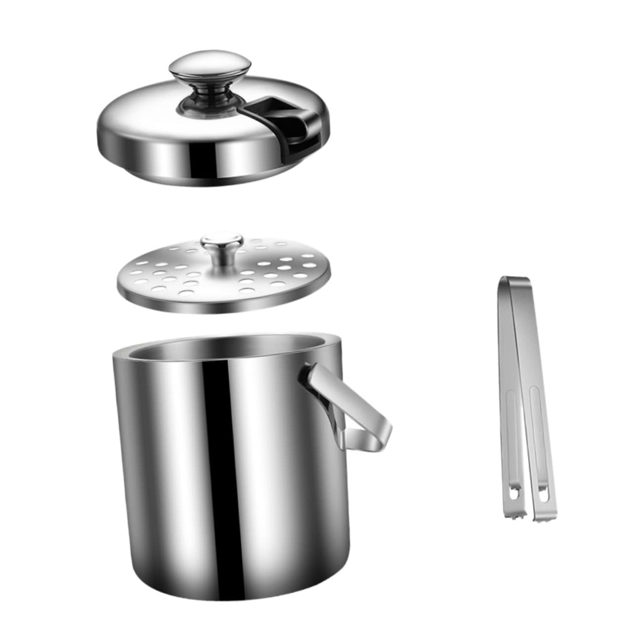 Seau à Glace en Acier Inoxydable 1, 3 L Couvercle Ambiance Bavaroise