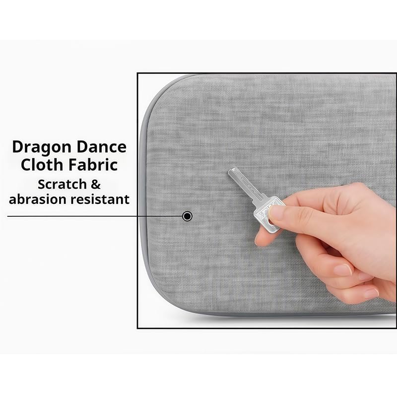 Bolsa Organizador Cable Coche Maletero Funda para Citroen SpaceTourer 2016-2026 | Blanco Tela Dragón EVA Forro Terciopelo Cables Alimentación Protector Estuche Maleta Auto Accesorios