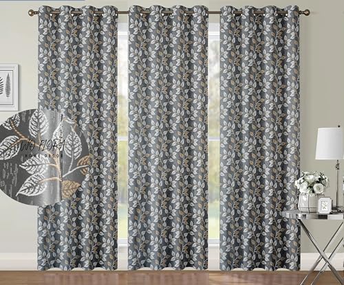 Image of Curtain for Window 5 feet Set of 3 Living Room Curtains Panel | Premium Drawaing Room Parde | Grey Color Curtain 5 ft