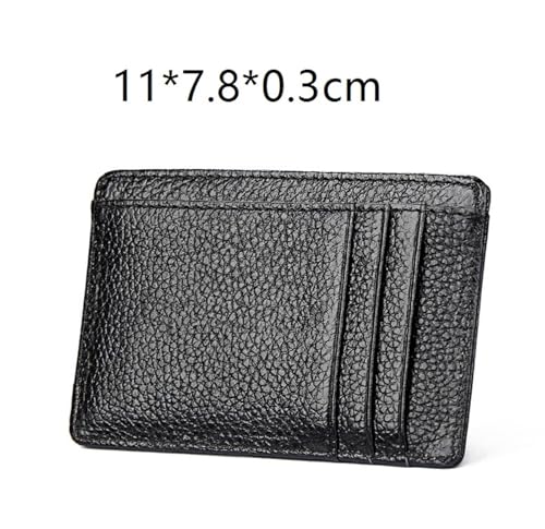 Fashion Wallet Bus Card Holder Credit Card Anti-Magnetic Card Holder Retro Wallet(Black)2