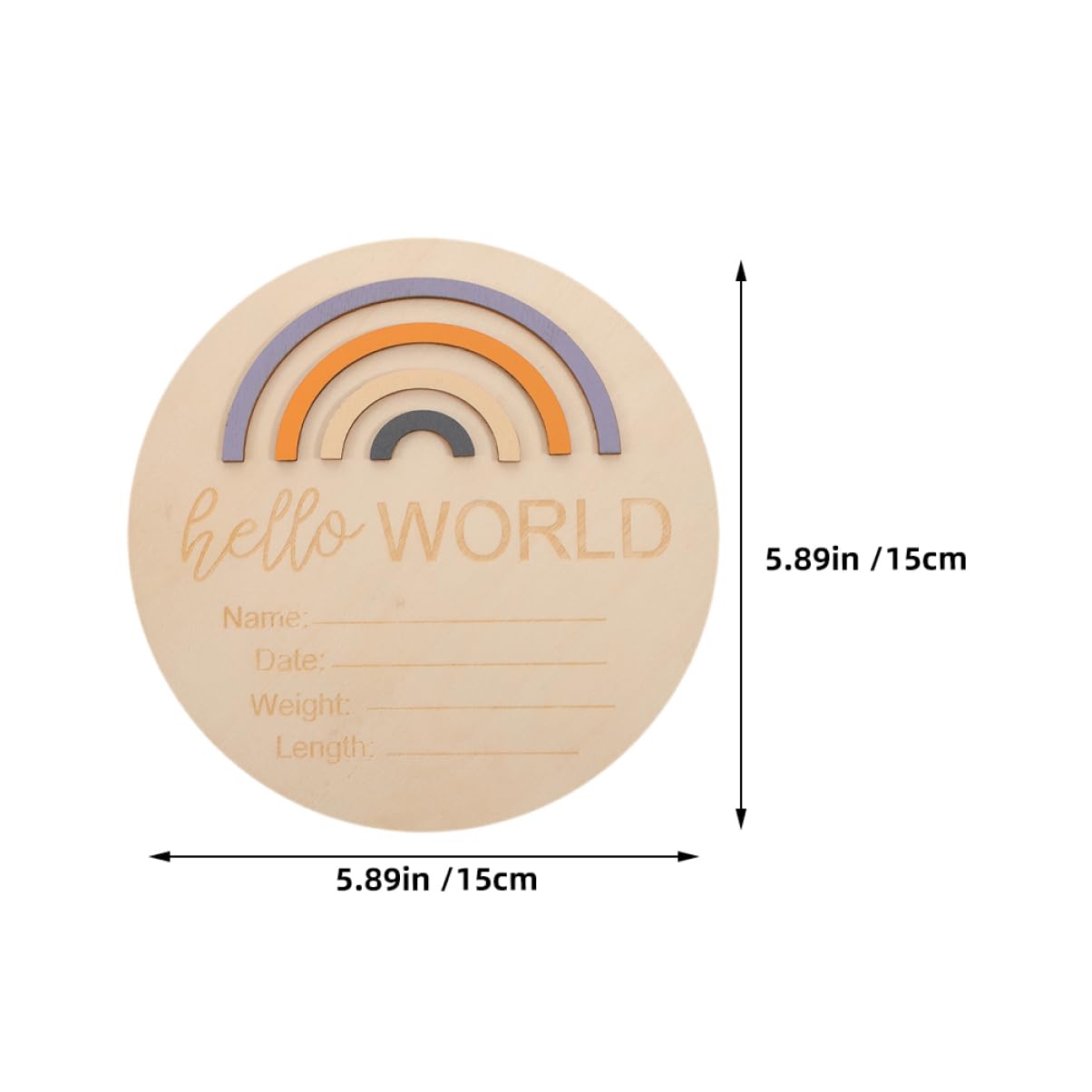 HANABASS 2Pcs Monthly Milestone Cards Rainbow Pattern Discs Unisex Growth Signs for Newborn Photography for Boys