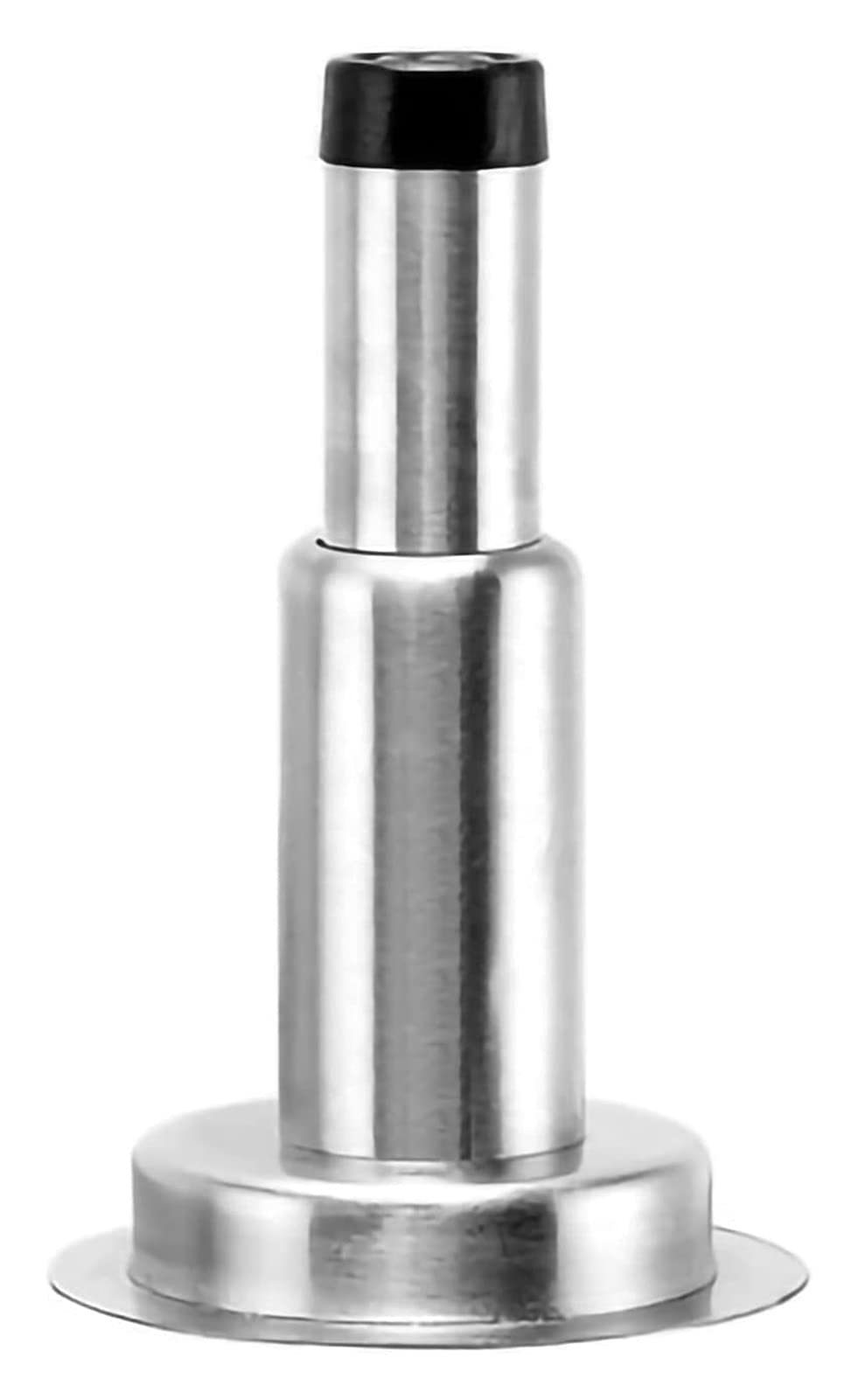 Door Stopper, Stainless Steel Adjustable with Rubber Bumper Doorstop Scalable Home Anti-Collision Invisible for Office(55 * 95mm)