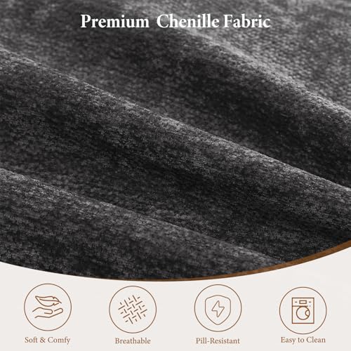 Image of Vesgantti 143.7 inch Oversized Boneless Couch, Modern 7 Seater Modular Sectional Sofa with Deep Seat, Convertible Chenille Cloud Couches for Living Room, No Assembly Required, Dark Grey
