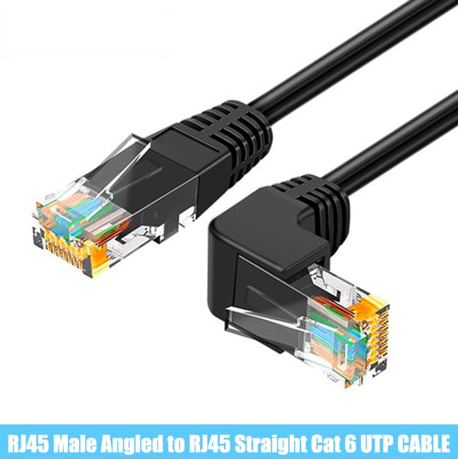 Cable de Red RJ45 Cat 6 UTP 3.3 ft Ángulo a Recto 2 unidades miniatura 3