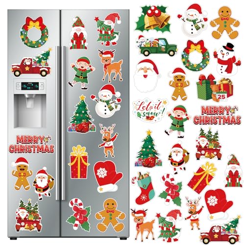 Juego de 24 imanes decorativos navideños miniatura 4