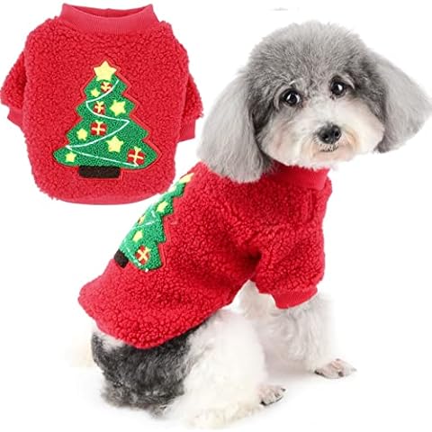 Zunea Small Dog Christmas Sweater Coat Cover