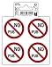 Exacompta - Cod. 67042E - 1 pittogramma adesivo No pub (x4 su un foglio) per cassette postali No pub - Stop pub - In vinile PVC trattato - Dimensioni : 10 x 10 cm