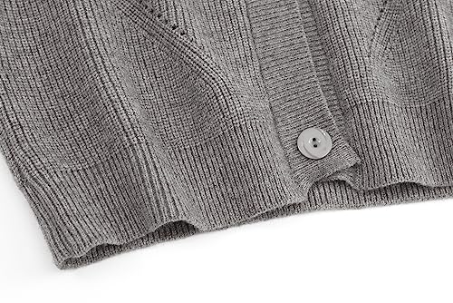 Image of GABERLY Button Down Thickened Sweaters V Neck Open Front Loose Oversized Cardigans Knit Outwear for Women