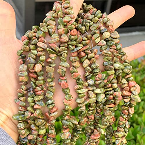 Image of 5-8mm Unakite Jasper Chips Natural Chip Stone Beads for Jewelry Making
