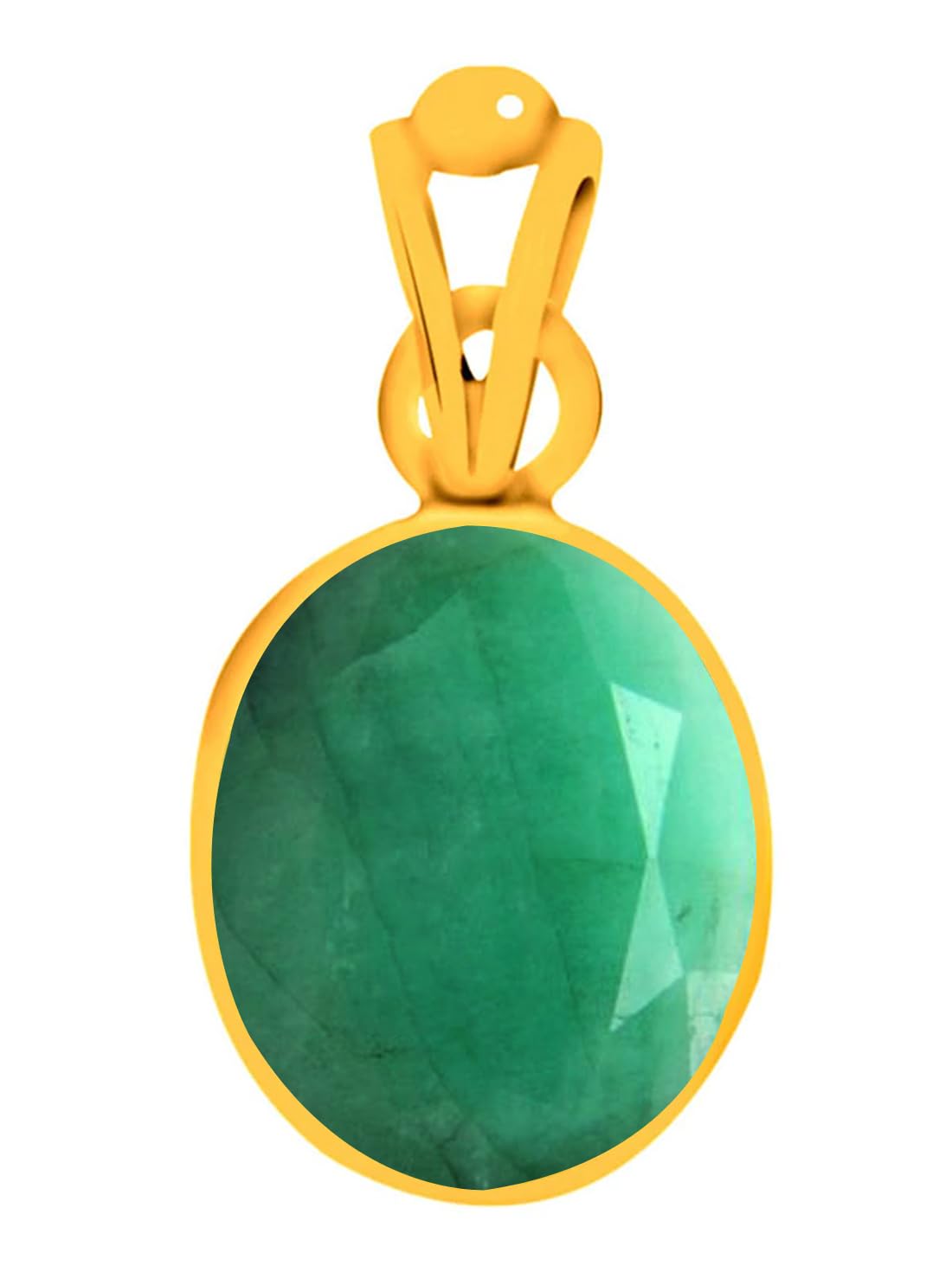 clara Certified Emerald Panna 8.3 Carat or 9.25ratti Panchdhatu Alloy Gold Plating Touching Pendant for Men & Women-picture-12