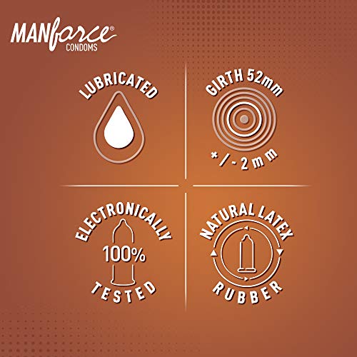 Image of Manforce Cocktail Condoms (Dotted-Rings), Hazelnut & Chocolate Flavoured- 10 Pieces (Pack of 5)