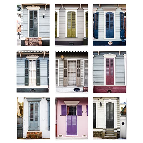 Lisa Russo Fine Art - New Orleans Wall Art Windows and Doors Prints - Set of 9 - Not Framed (9 11x14 Prints Only)