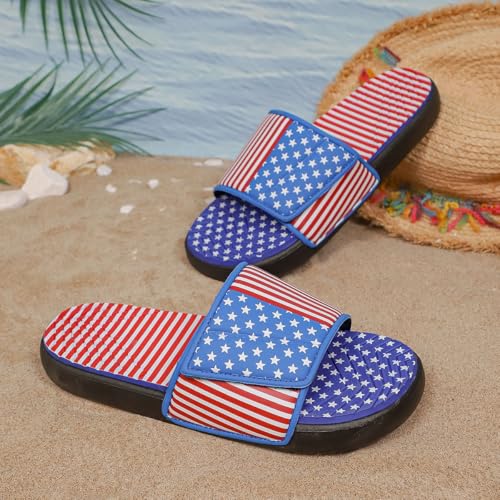 Image of DREAM LAKE Men's Sport Slide Sandals, Flexible Midsole, Casual Beach Slides