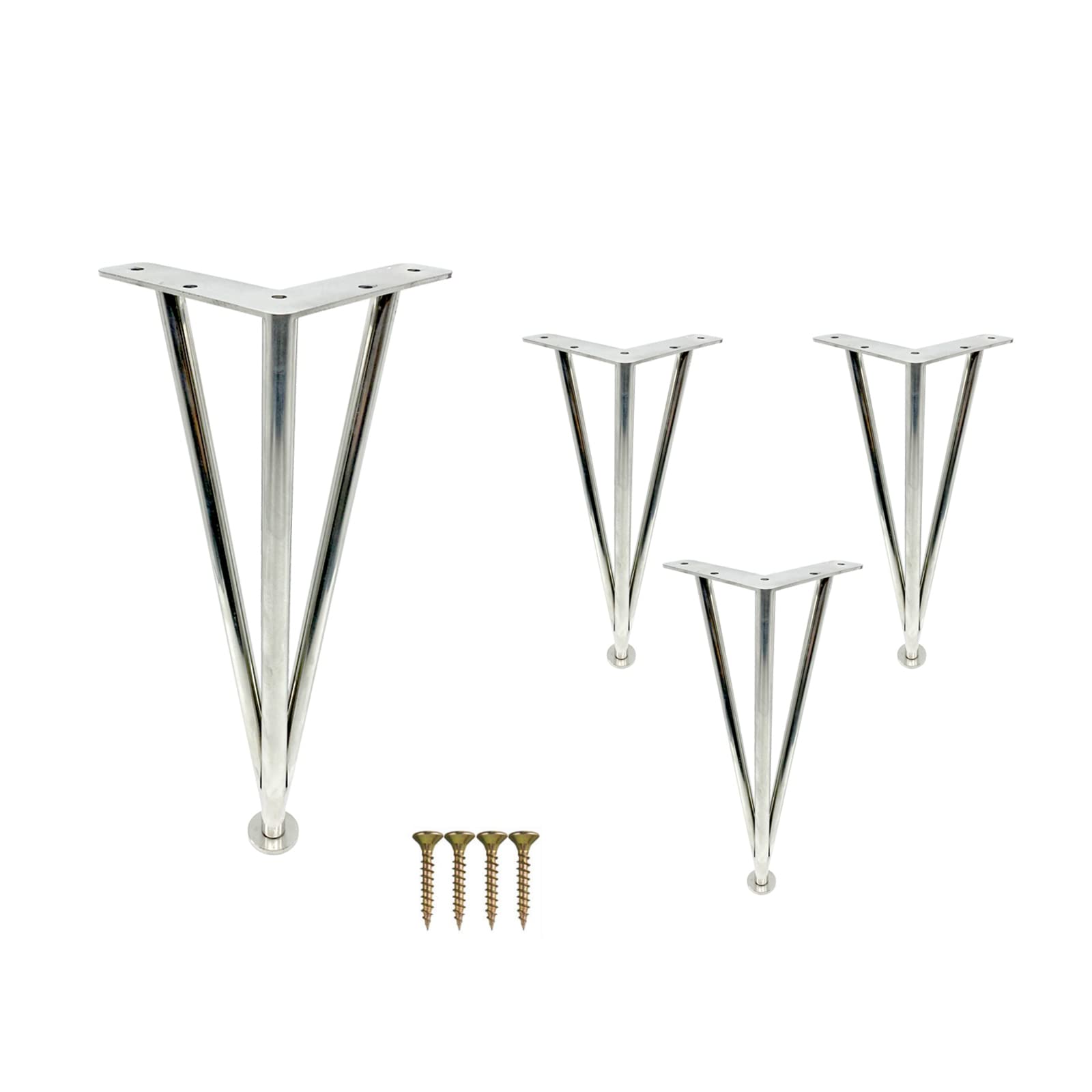 KFGISD, Pack of 4 Modern,Cabinet Feet,Replacement Sofa Legs,Triangle Metal Bench Legs ，Metal Furniture Legs
