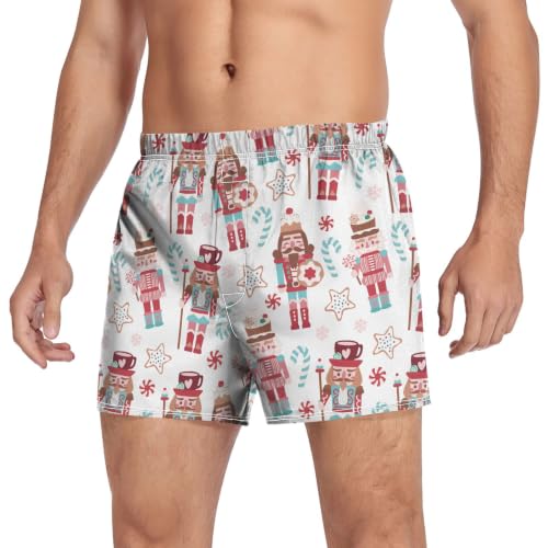 Image of Men's Boxer Shorts Cotton Loose Underwear with Button Fly