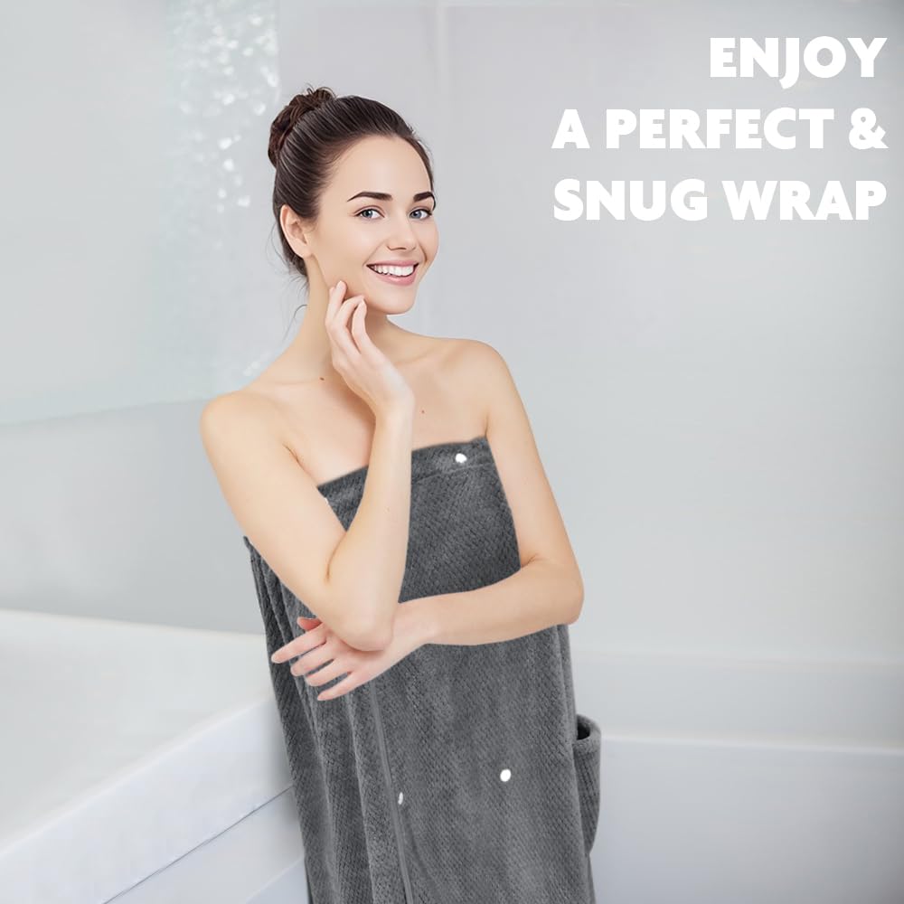 SINLAND Women's Microfiber Bath Wrap Body Towel